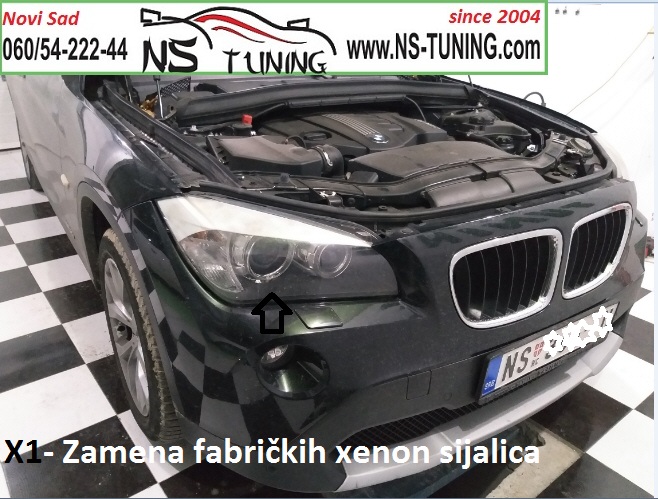 bmw x1 d1s xenon sijalica ugradnja novi sad beograd philips osram 2009 2010 2011 2012 2013 godiste
